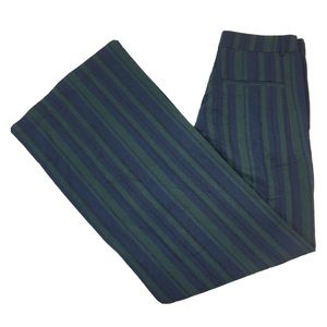G-Star Women's High Wide Leg Chino Bronson Pants Blue Green Stripe W25 L32